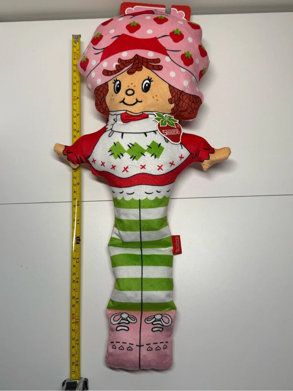 Strawberry Shortcake 18 inch Plush Dog Toy Squeakers
